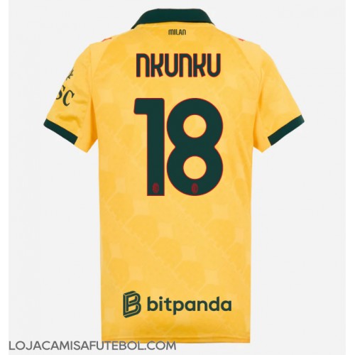 Camisa de Futebol AC Milan Christopher Nkunku #18 Equipamento Alternativo Mulheres 2025-26 Manga Curta